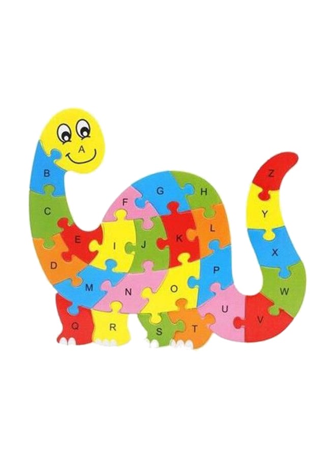 لعبة تركيب الصور المقطعة بتصميم حروف أبجدية وديناصورات مكونة من 26 قطعة - Image 1