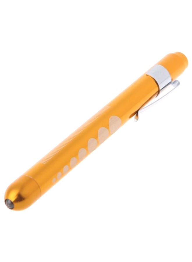 Mini Pen Shape LED Flashlight Yellow/Silver - Image 1