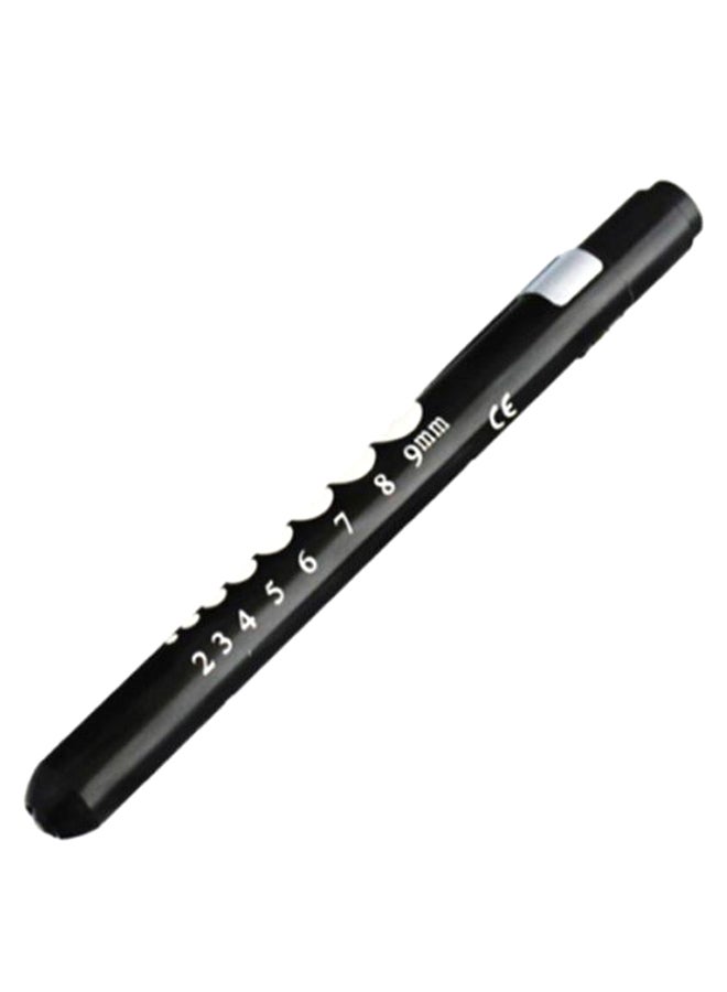 مصباح يدوي LED على شكل قلم صغير أسود/فضي  - Image 1