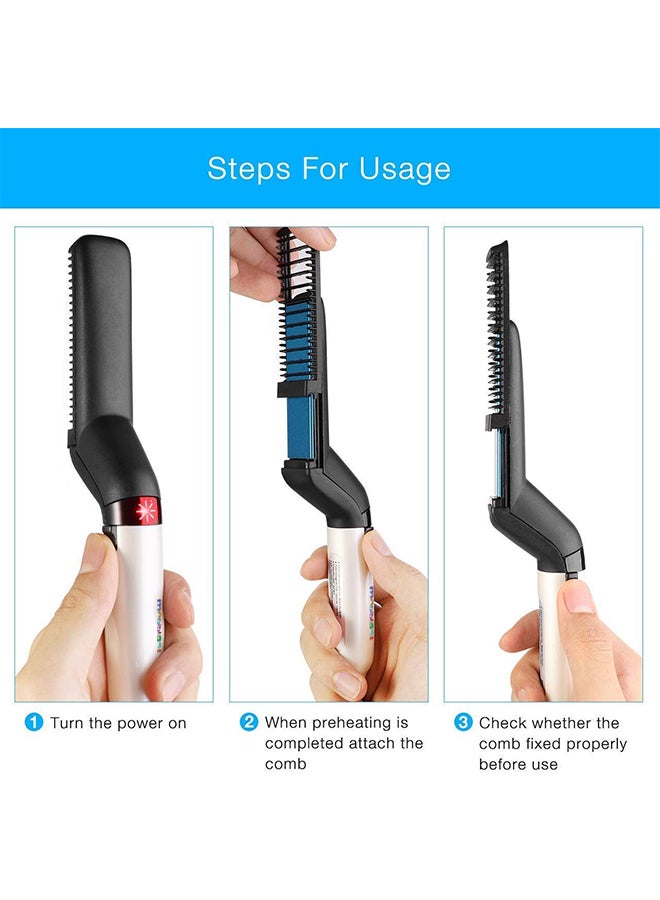 مشط شعر احترافي متعدد الوظائف أسود/ أبيض - Image 2