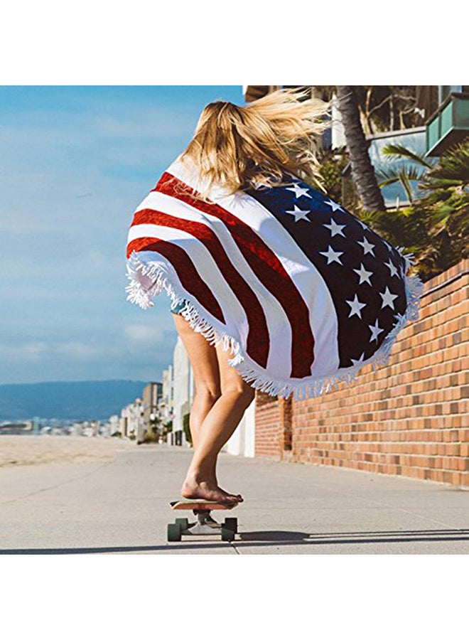 American Flag Beach Towel Blue/Red 30×4×26centimeter - Image 2