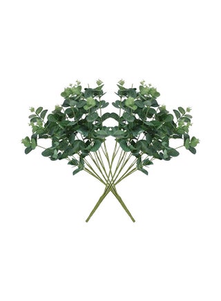 قطعتان من شجيرات بأوراق خضراء لنبتة الأوكالبتوس الصناعية أخضر 48X38سنتيمتر - v1579266601/N33852747A_1