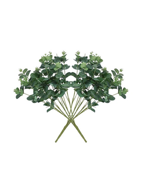 2-Piece Artificial Eucalyptus Leaf Silk Greenery Bushes Plants Green 48X38centimeter