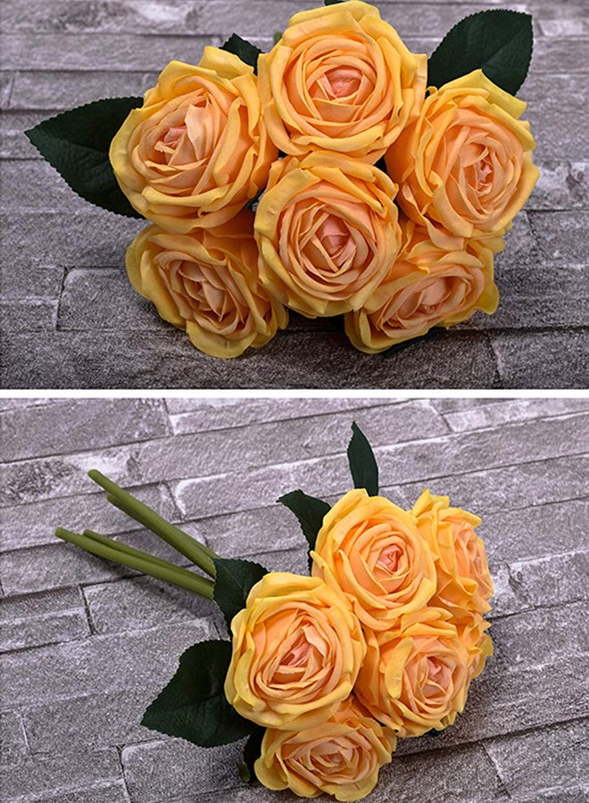 ياتاي 6 ورود صناعية وبملمس طبيعي أصفر 23X6Ø³Ù†ØªÙŠÙ…ØªØ± - Image 3