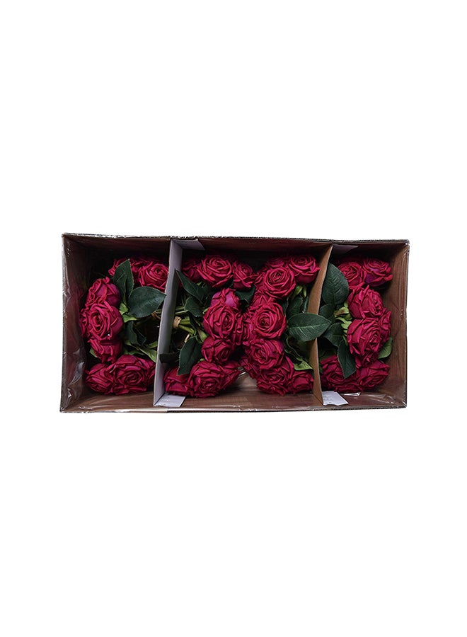 6 Heads Real Touch Artificial Flowers Rose 23X6centimeter