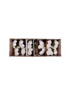 Yatai 5 Heads Real Touch Artificial Rose Flowers Floral Non Toxic White 26X8centimeter  - Image 4