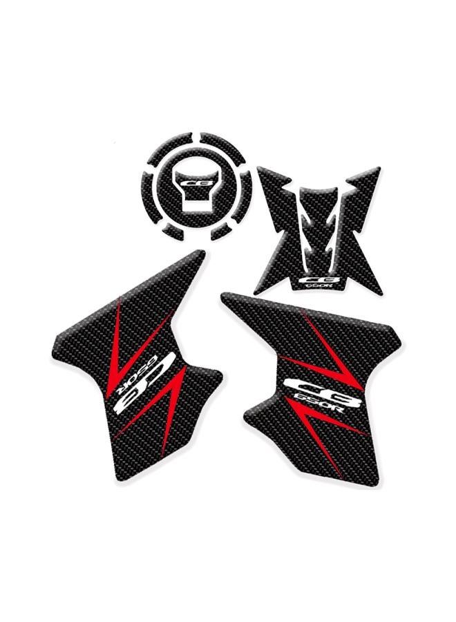 Generic - 4-Piece Carbon Fiber Motorcycle Tank Pad Protector For HONDA CB650R 2019 - Image 1
