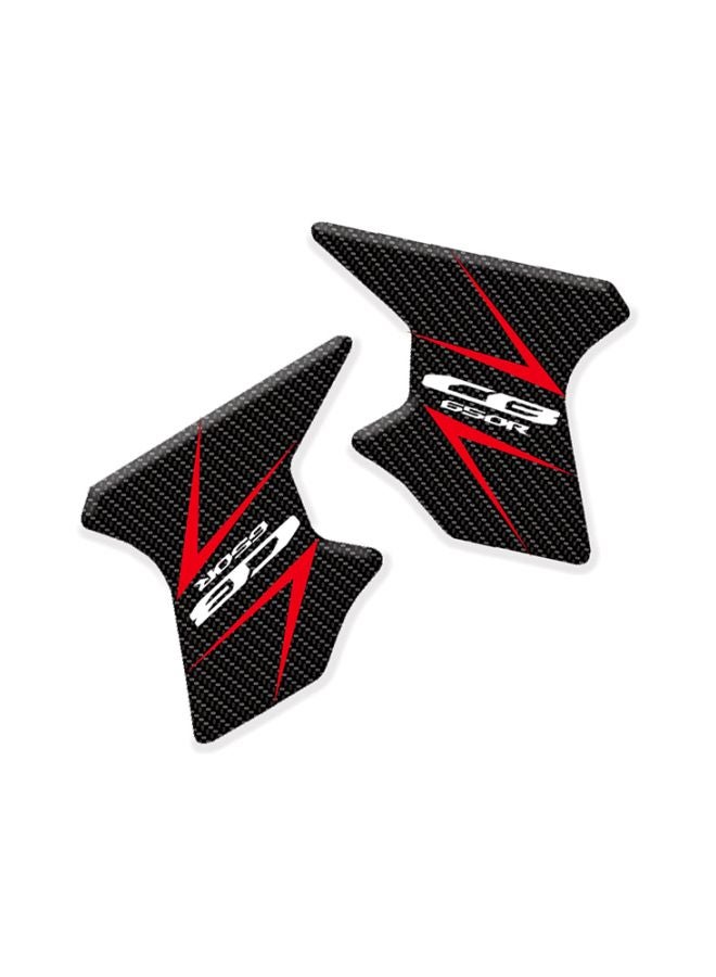 Generic - 4-Piece Carbon Fiber Motorcycle Tank Pad Protector For HONDA CB650R 2019 - Image 1