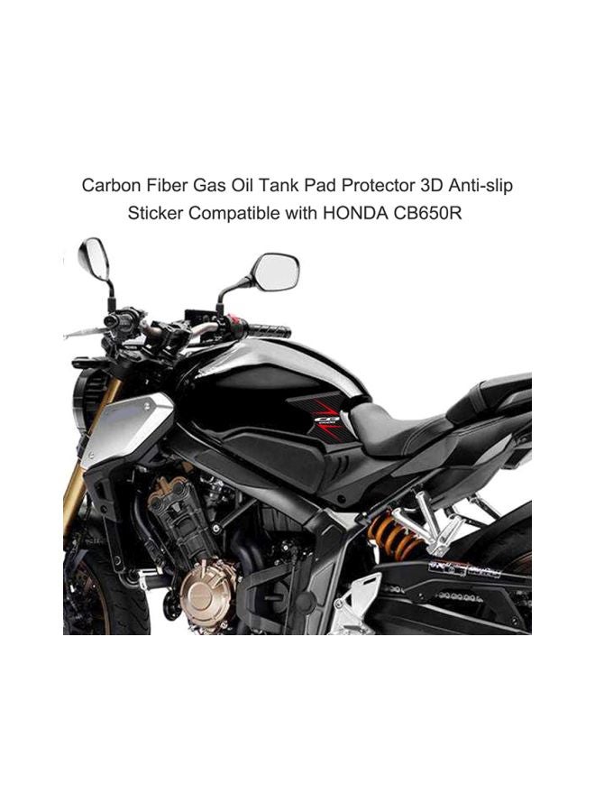 Generic - 4-Piece Carbon Fiber Motorcycle Tank Pad Protector For HONDA CB650R 2019 - Image 1