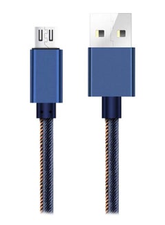 USB Lightning Port Data Sync And Charging Cable Blue/Silver