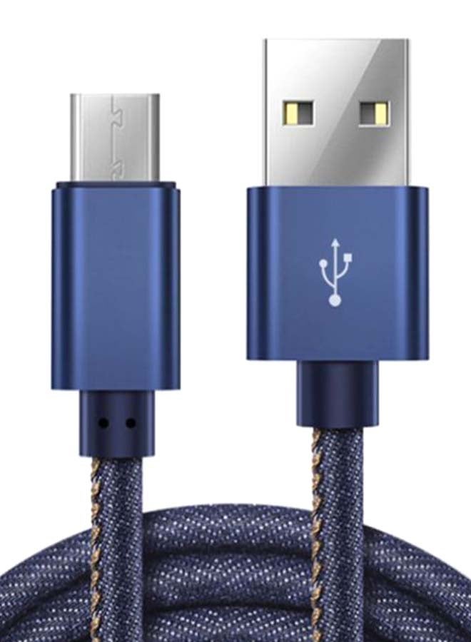 Generic - USB Lightning Port Data Sync And Charging Cable Blue/Silver - Image 1