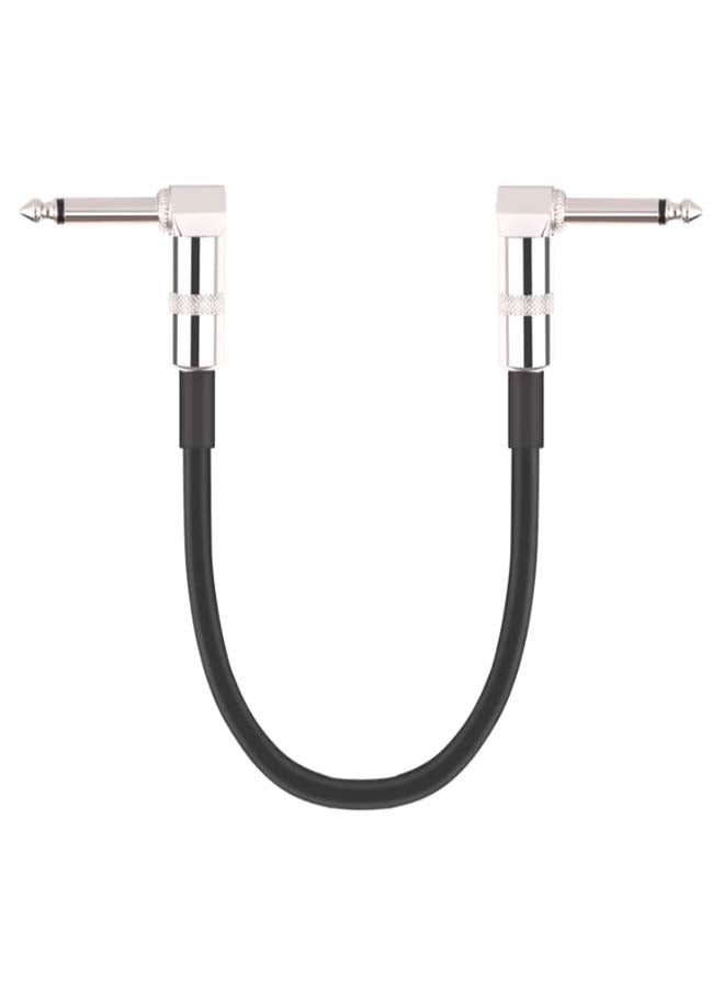 Guitar Effect Pedal Instrument Patch Cable Black/Silver - Image 1