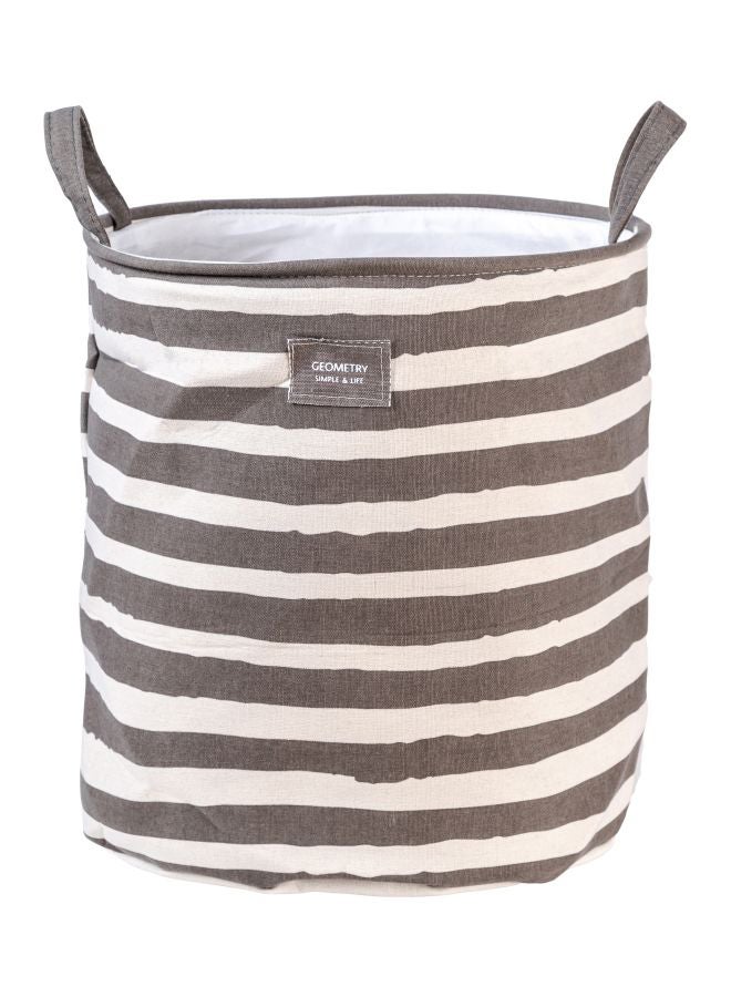 Home Concept Cloth Storage Basket Grey/White 35x35x10centimeter 