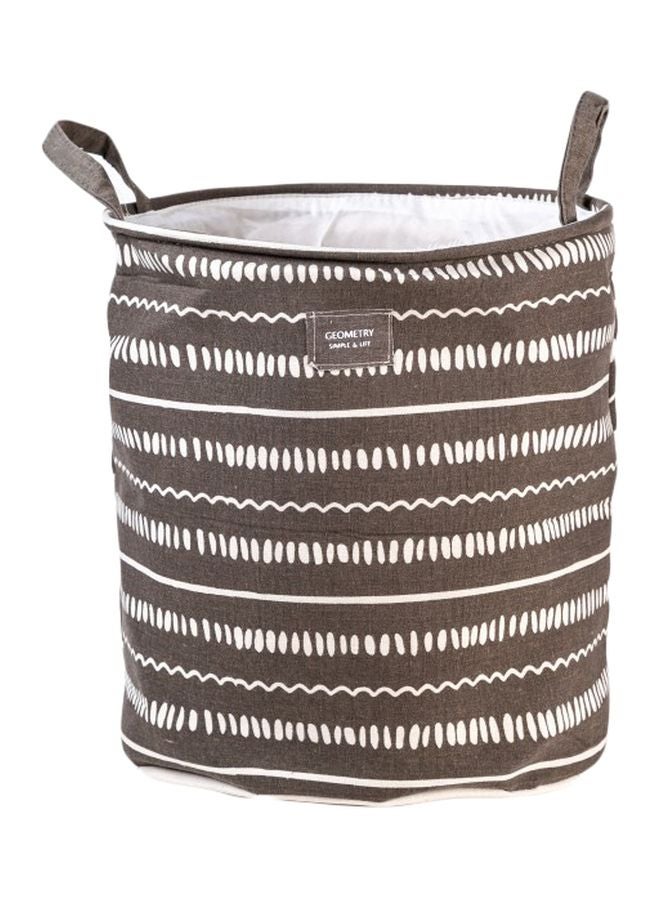 Home Concept Cloth Laundry Basket White/Grey 35x35x10cm 