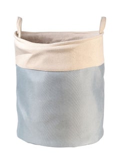 Home Concept Cloth Storage Basket Beige/Sky Blue 40x40x10centimeter 