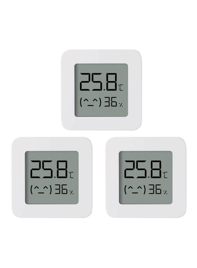 Xiaomi 3-Piece Digital Hygrometer White 12x6x12centimeter - Image 1