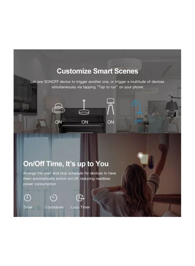 SONOFF 11-Piece Mini WiFi Two Way Intelligent Switch Set White 11x5x11inch  - Image 5