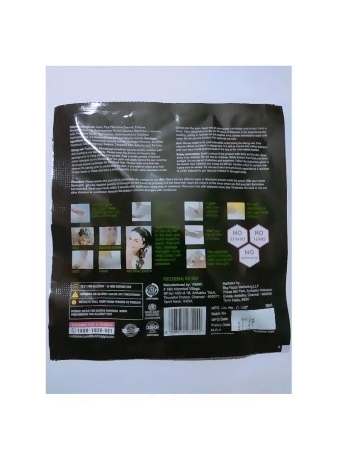 VIP Pack Of 5 Hair Color Shampoo Black 20ml - Image 3