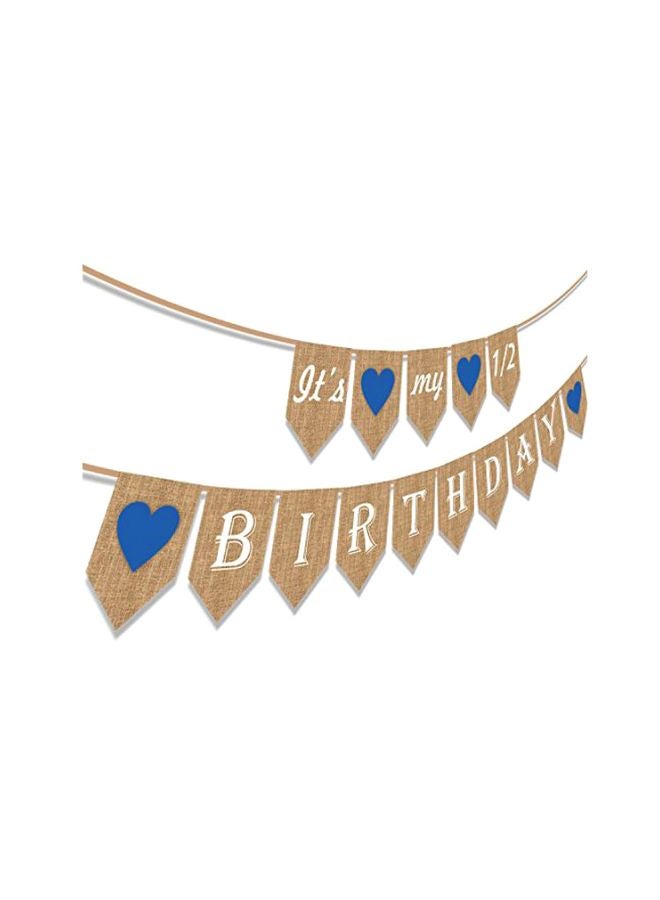 Party Propz It Is My 1/2 Birthday Printed Banner BHALBU02  - Image 2