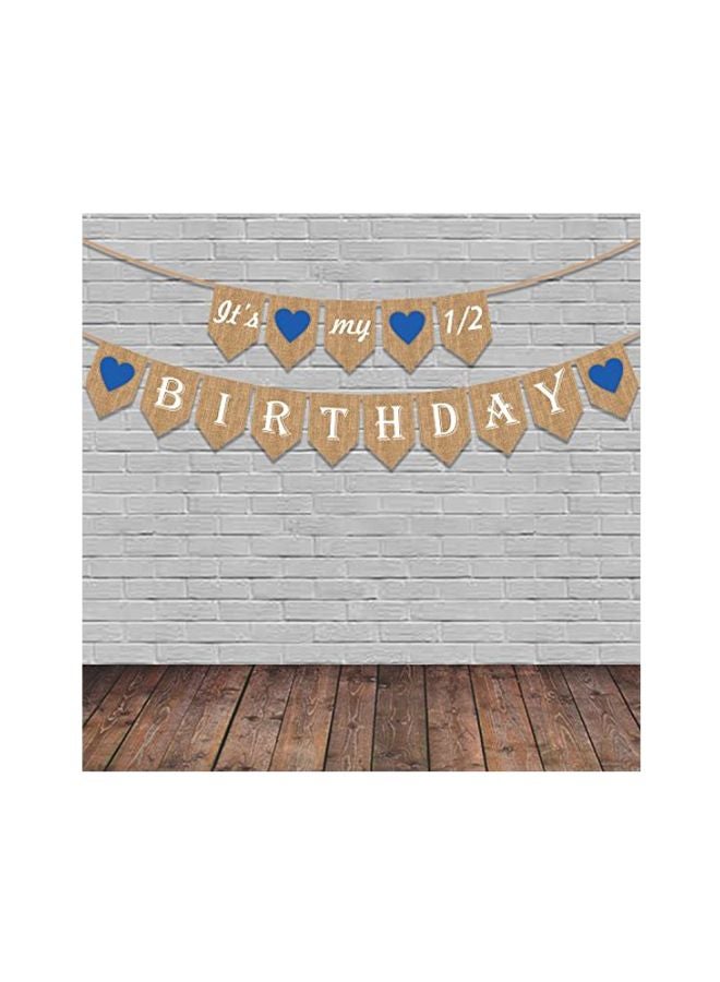Party Propz It Is My 1/2 Birthday Printed Banner BHALBU02  - Image 3