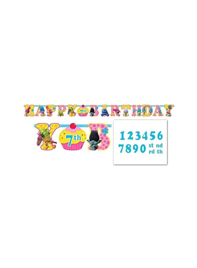 Amscan Trolls The Movie Birthday Banner Kit 121828 - Image 2