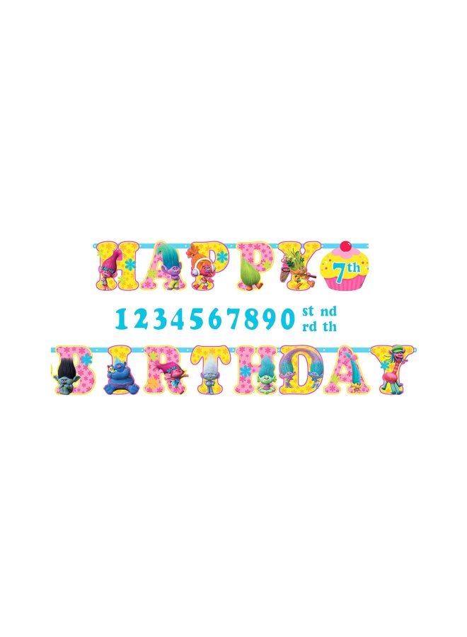 Amscan Trolls The Movie Birthday Banner Kit 121828 - Image 1
