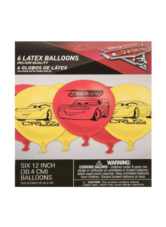 أمسكان مجموعة من 6 بالونات بشخصيات من فيلم ديزني CARS طراز 111763 30.4سم - Image 2
