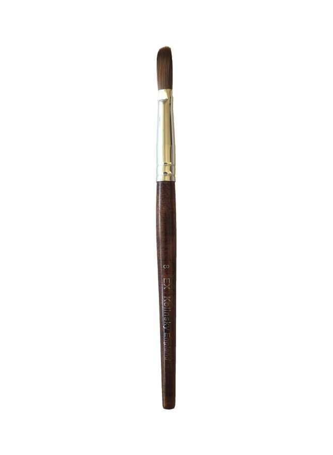 EX Brush Arcylic Nail Brush Brown/Silver - Image 1