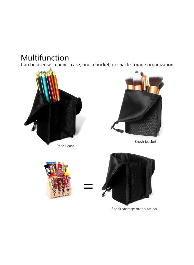 MONSTINA - Multi-Fuction Makeup Brush Organizer Case Black - Image 1