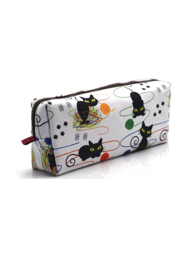 إل باركين حقيبة مستحضرات تجميل من الجلد بطبعة قطة متعدد الألوان - Image 2