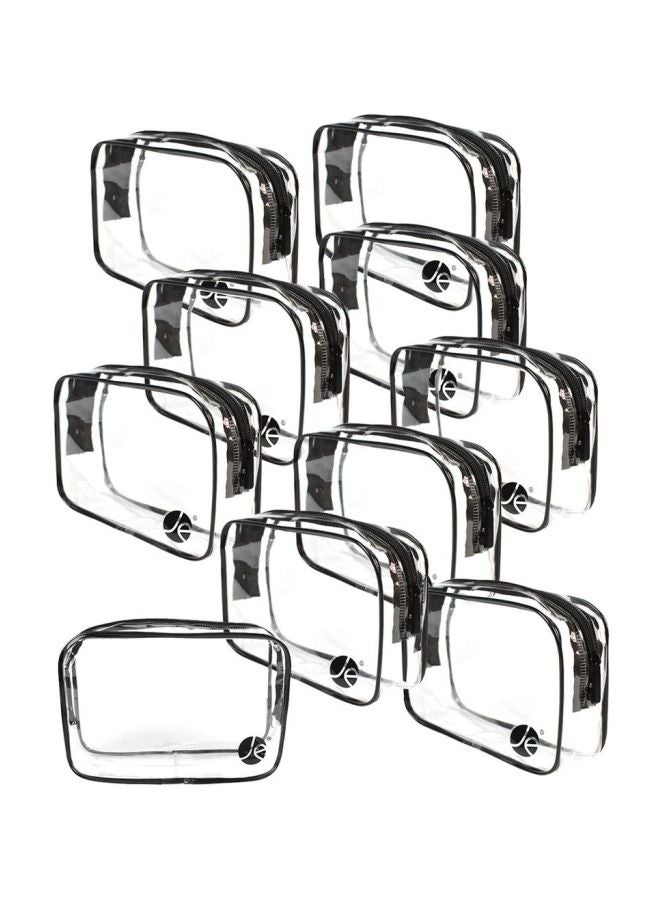 10-Piece Cosmetic Bag Set Clear