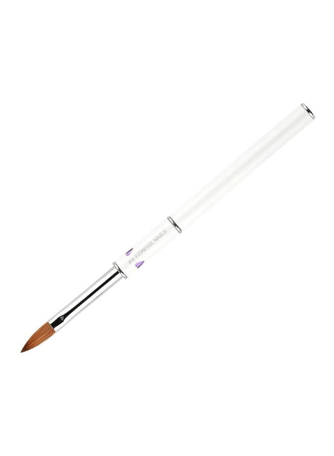 Generic 3D Acrylic Nail Brush 08 White/Silver/Brown 