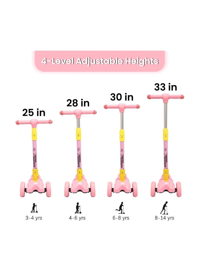 أر فور رابيت سكوتر ب3 عجلات وارتفاع قابل للتعديل وردي - Image 3