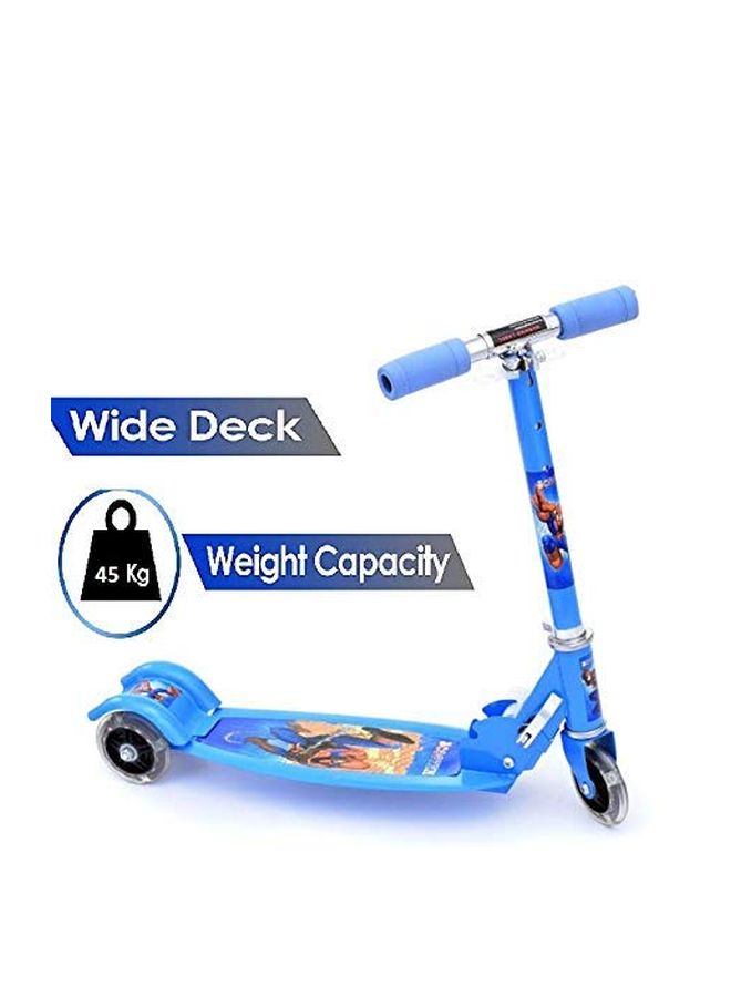 Galaxy Hi-Tech 3-Wheel Height Adjustable Folding Kick Scooter Multicolour - Image 2