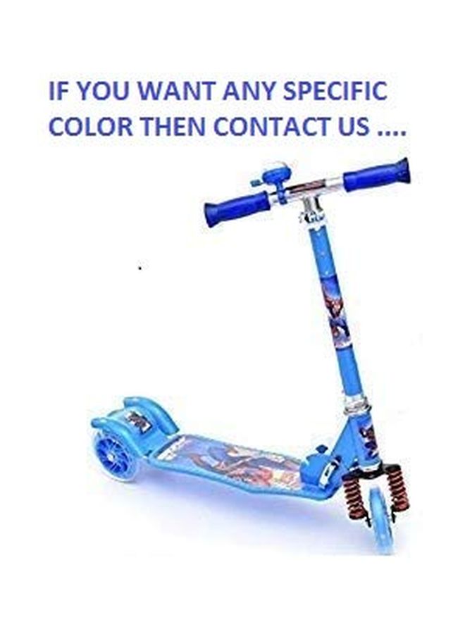Galaxy Hi-Tech 3-Wheel Height Adjustable Folding Kick Scooter Multicolour - Image 2