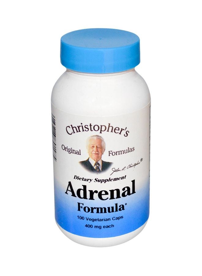 Christopher's Original Formulas Adrenal Formula Dietary Supplement 400mg - 100 Vegetarian Capsules 