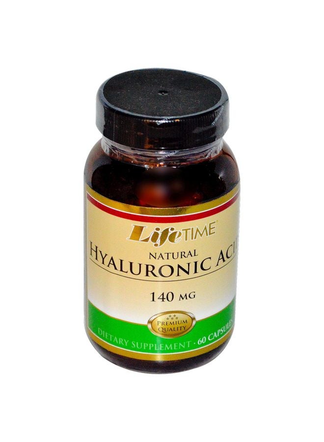 Lifetime Natural Hyaluronic Acid 140mg Dietary Supplement - 60 Capsules 