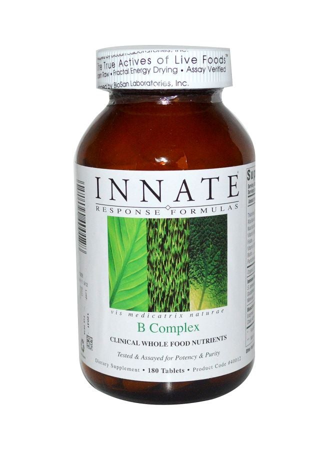 Innate Response Formulas B Complex Dietary Supplement - 180 Tablets 