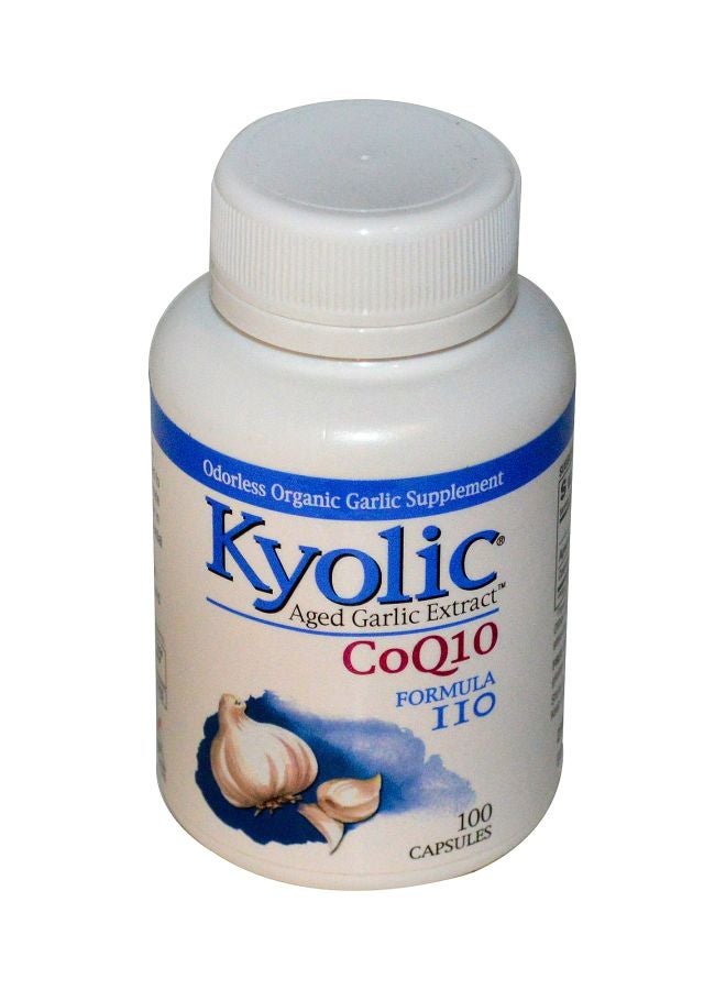 كيوليك مكمل غذائي بمساعد الإنزيم Q-10 تركيبة 110 بخلاصة الثوم العتيق - 100 كبسولة