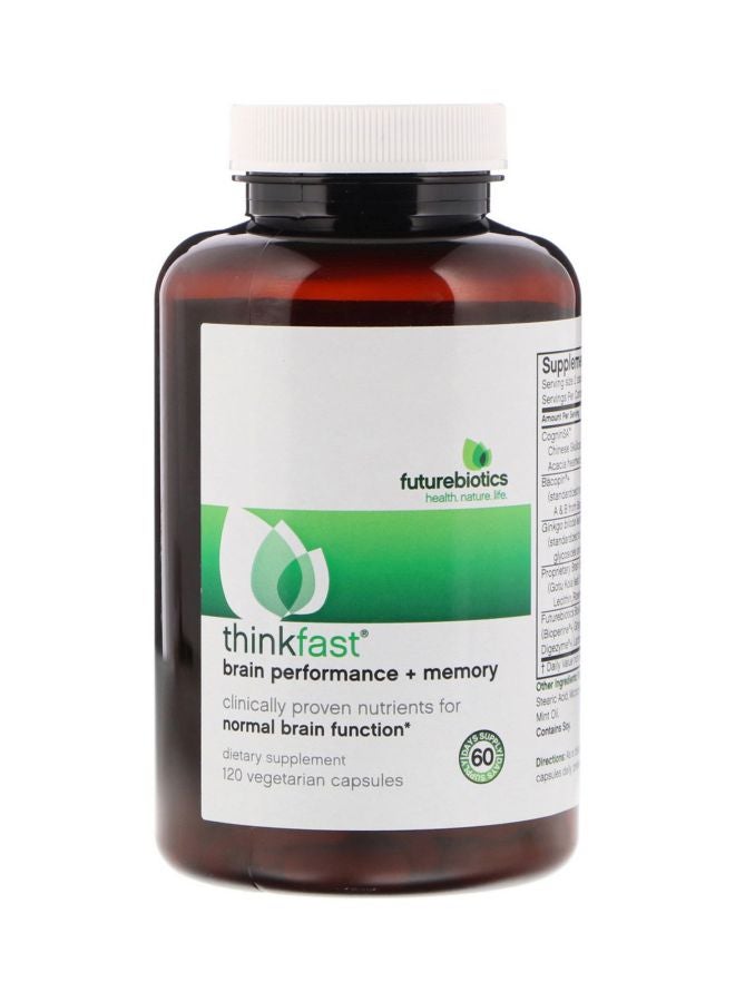 ThinkFast Brain Performance + Memory - 120 Vegetarian Capsules - v1579353426/N33468123A_1