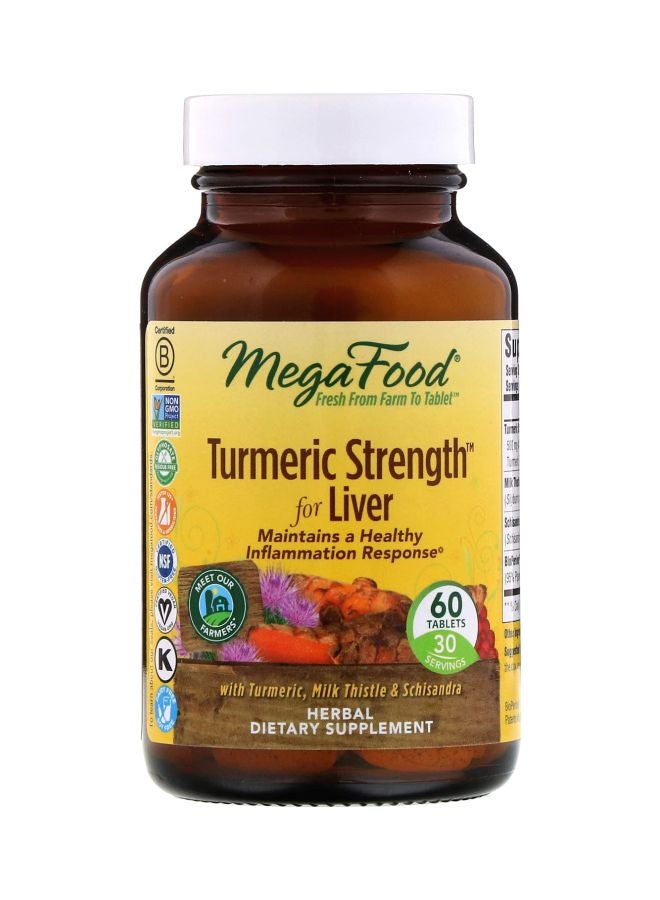 MegaFood Turmeric Strength For Liver Herbal Dietary Supplement - 60 Tablets