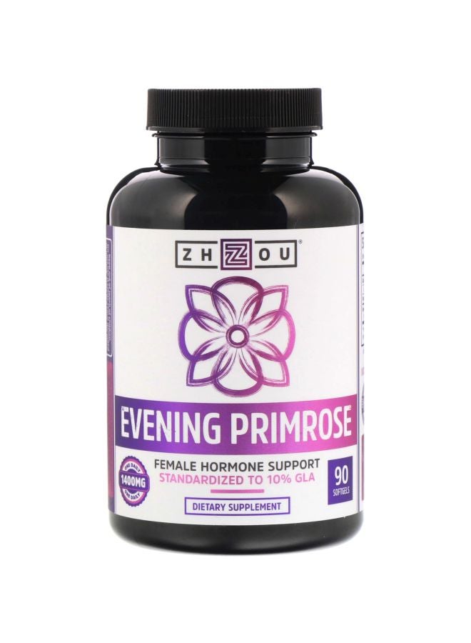 Zhou Nutrition - Evening Primrose Hormone Support Dietary Supplement 1400 Mg - 90 Capsules - Image 1
