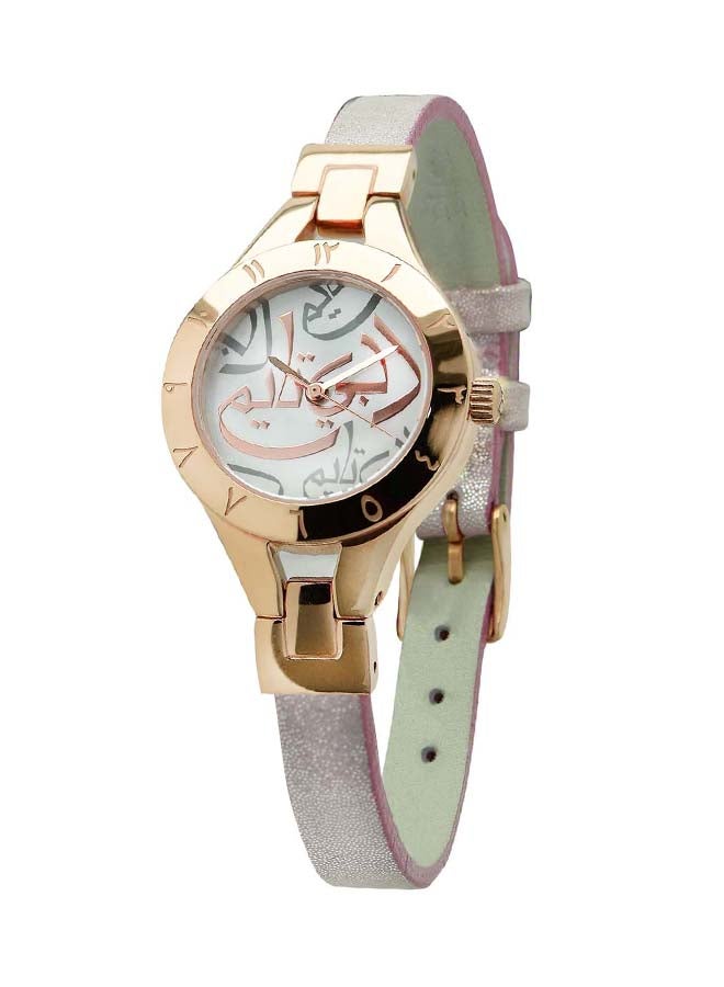women Leather Analog Quartz Wrist Watch TW-DT140373PKRLP