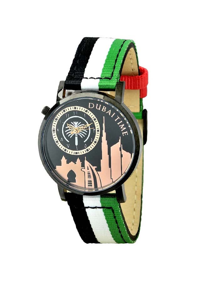 Dubai Time - unisex Leather Analog Quartz Wrist Watch TW-DT140309FBRN - Image 1