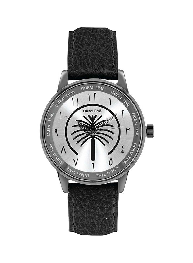 Men's Leather Analog Quartz Wrist Watch TW-DT140305BSBK
