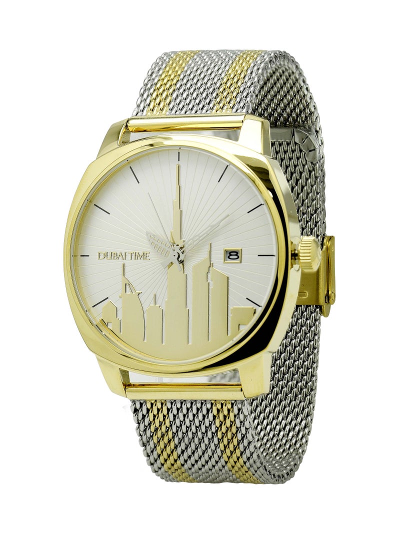 Dubai Time - men Stainless Steel Analog Quartz Wrist Watch TW-140292WYWGM - Image 1