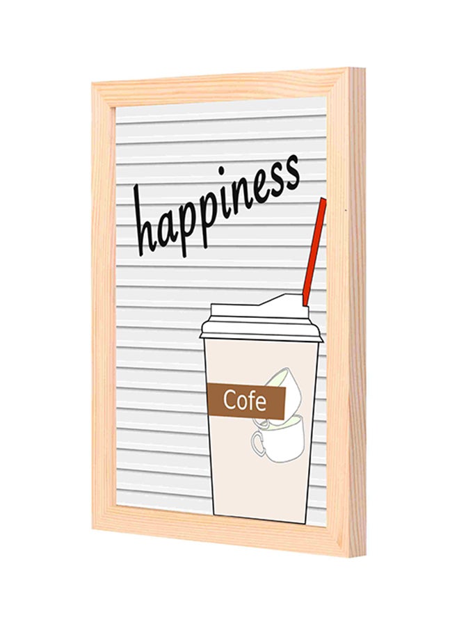 لوحة فنية جدارية مزودة بإطار خشبي أخضر 23x33سم