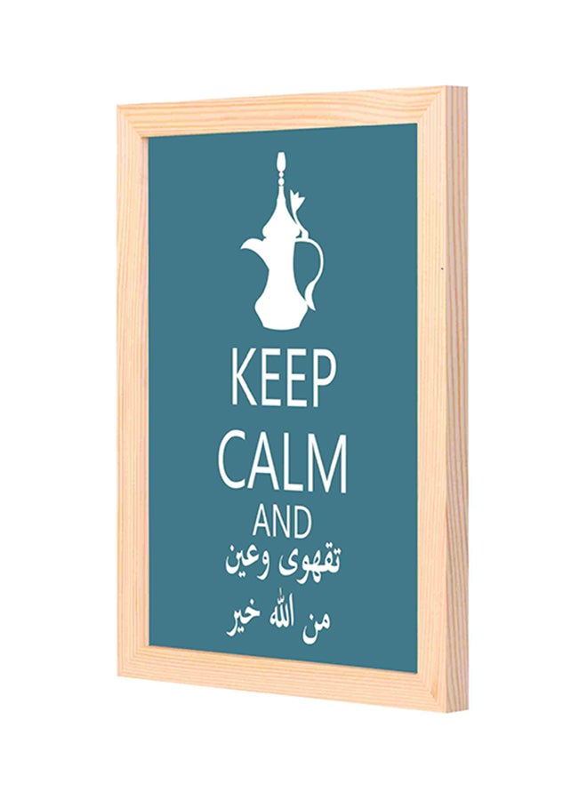 لوحة فنية جدارية مزودة بإطار خشبي وردي 23x33سم