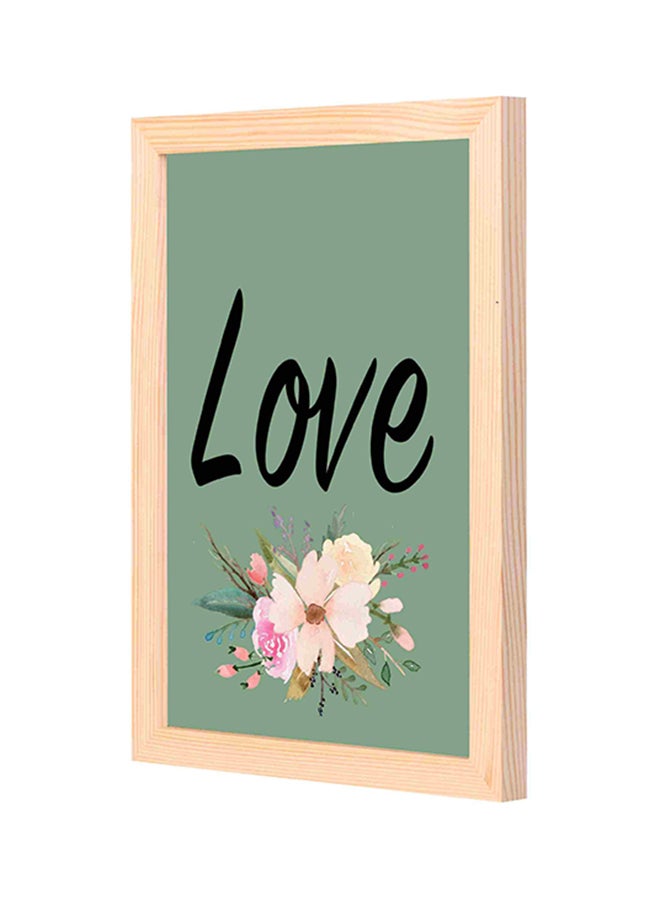 لوحة فنية جدارية مزودة بإطار خشبي أسود 23x33سم