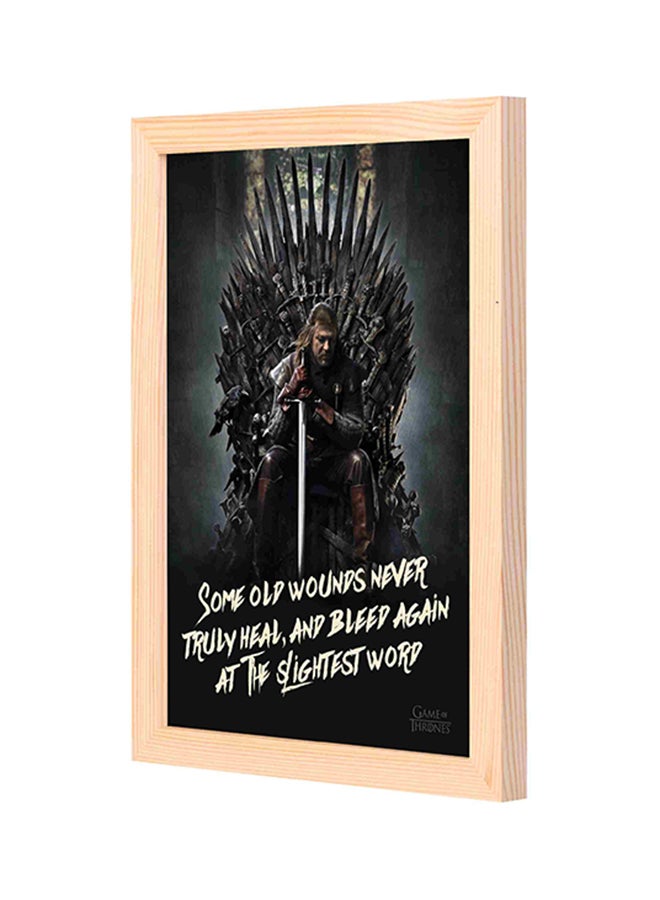 LOWHA Game Of Thrones Wooden Frame Wall Art Painting Multicolour 23x33centimeter 